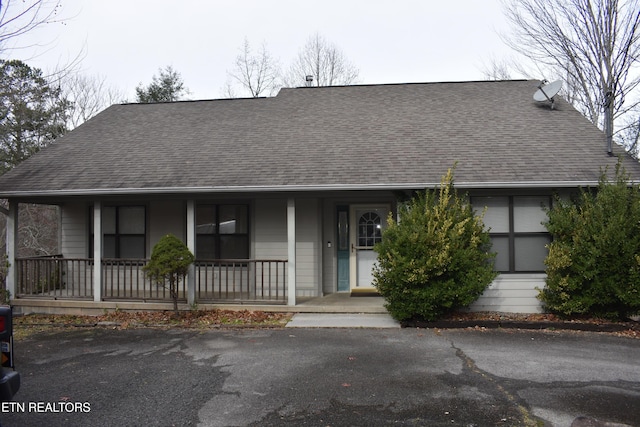 view of front of property with a porch