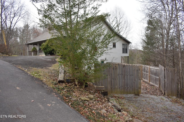 view of property exterior