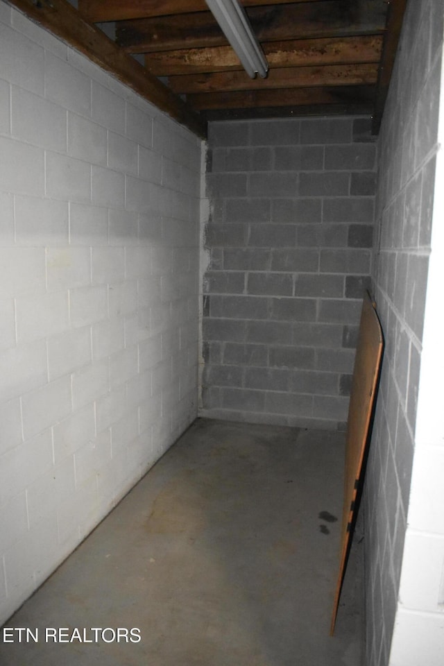 view of basement