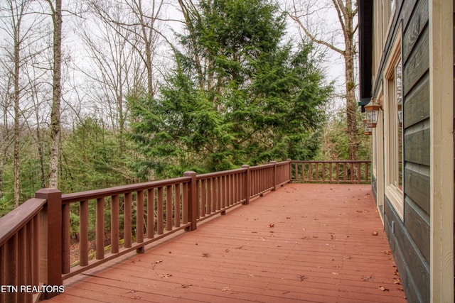 view of wooden deck