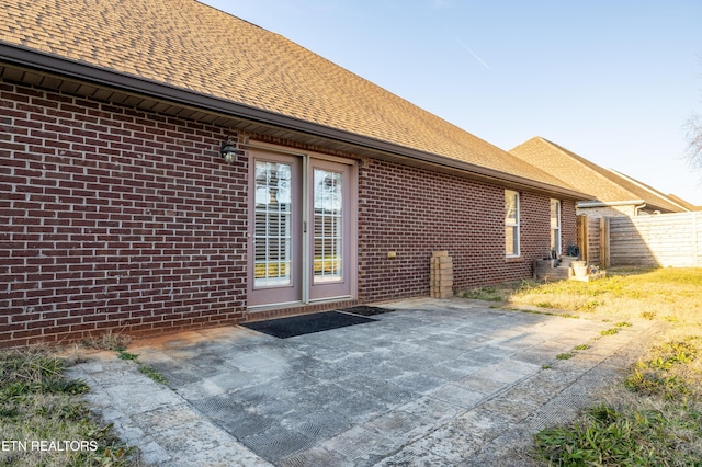 exterior space with a patio