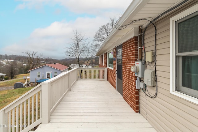 view of wooden deck