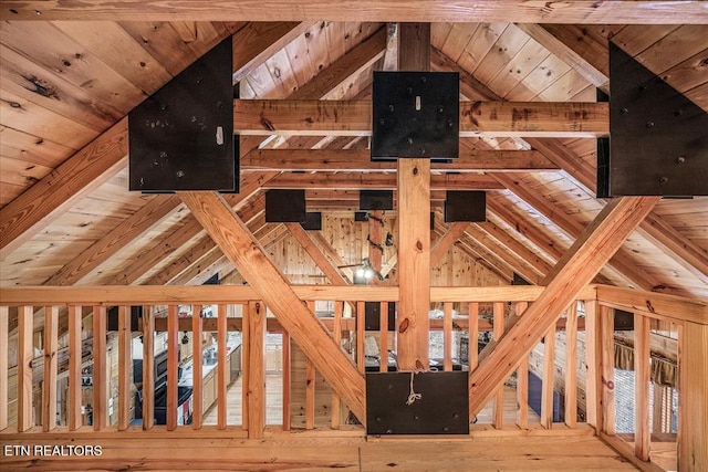 room details with beam ceiling and wooden ceiling