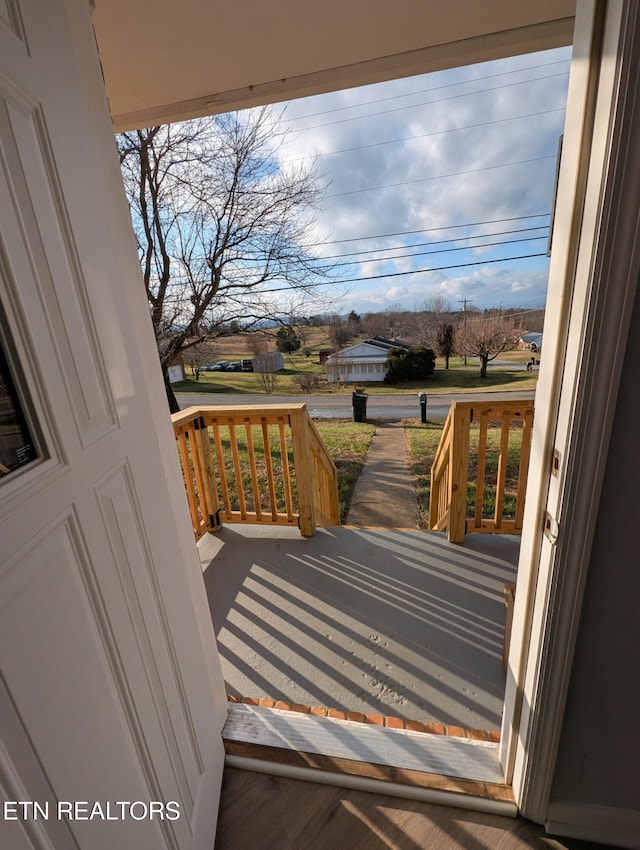 deck featuring covered porch