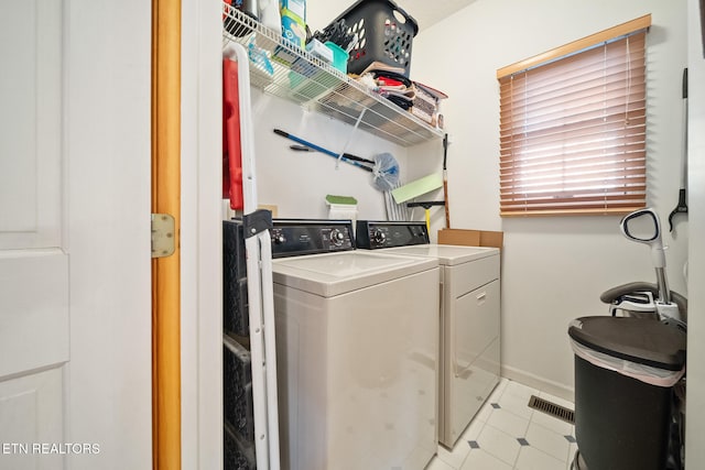 1132 E Foothills Dr, Gatlinburg, TN 37738 - laundry room with washer and clothes dryer and light tile patterned floors