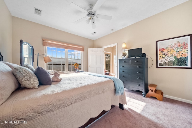 1132 E Foothills Dr, Gatlinburg, TN 37738 - bedroom with carpet flooring and ceiling fan