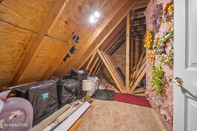 view of attic