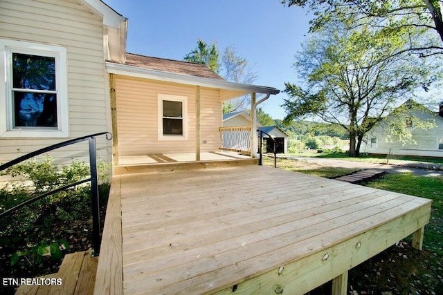 view of wooden terrace