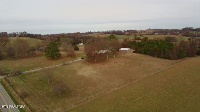 bird's eye view featuring a rural view