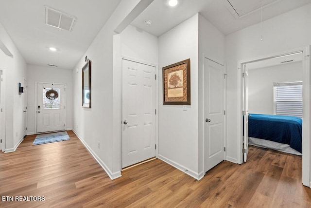 interior space with wood-type flooring