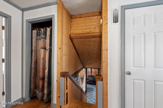 291 Marina Ln, Lafollette, TN 37766 - stairs featuring wood-type flooring