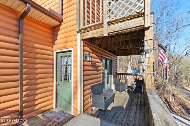 291 Marina Ln, Lafollette, TN 37766 - view of wooden deck