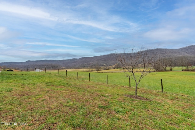 property view of mountains with a rural view