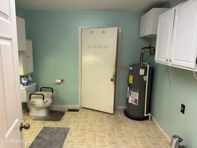 interior space featuring electric water heater