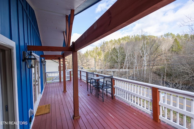 view of wooden terrace