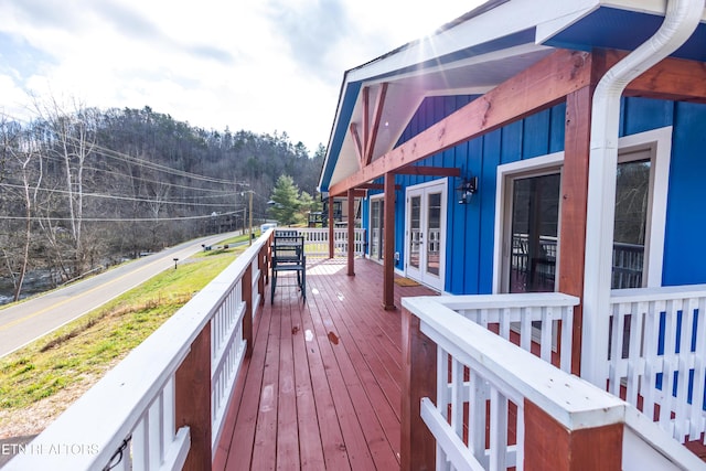 view of wooden terrace