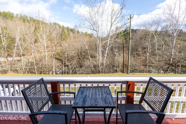 view of wooden terrace