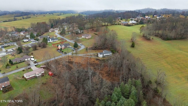 aerial view featuring a rural view