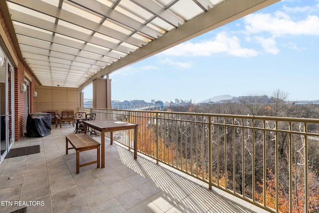 balcony featuring grilling area