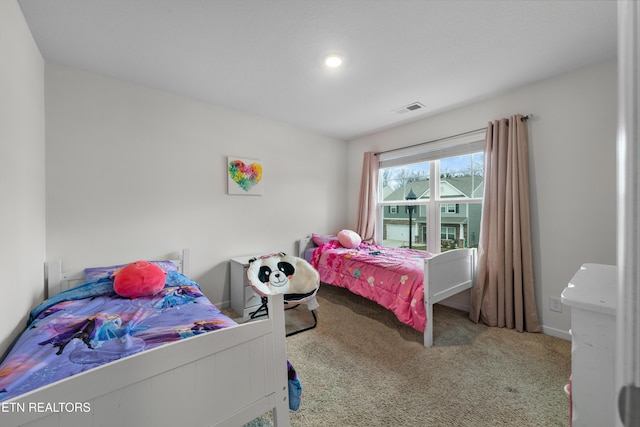 view of carpeted bedroom