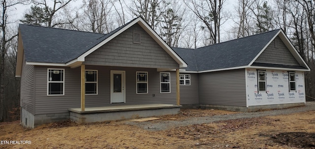 view of front of house featuring covered porch