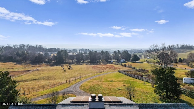 drone / aerial view featuring a rural view