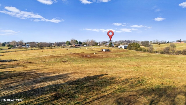 view of yard featuring a rural view