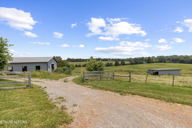 1430 Maple Ln, Greenback, TN 37742 - view of dirt / gravel driveway featuring a view of rural / pastoral area and a pole building