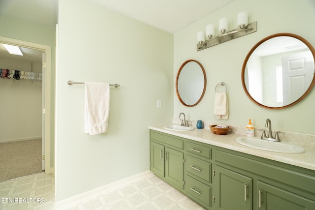 bathroom featuring vanity