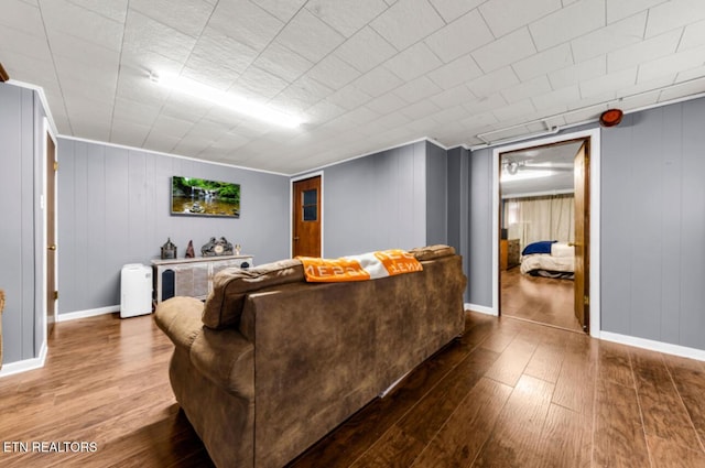 living room featuring hardwood / wood-style flooring