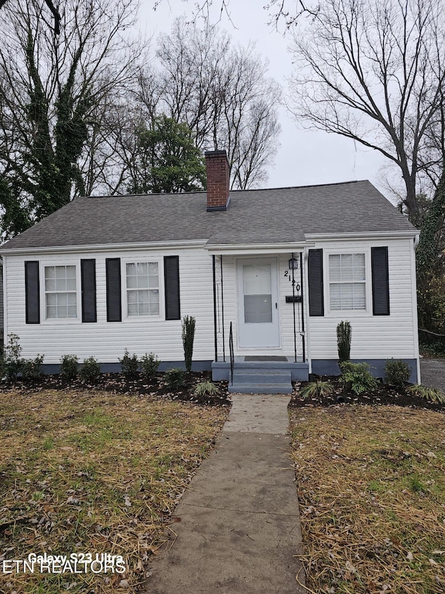 view of single story home