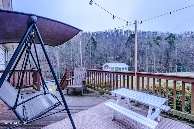 view of wooden terrace