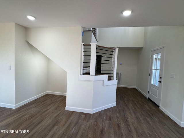 kitchen featuring dark hardwood / wood-style floors