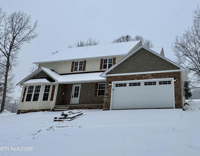 view of front of home featuring a garage