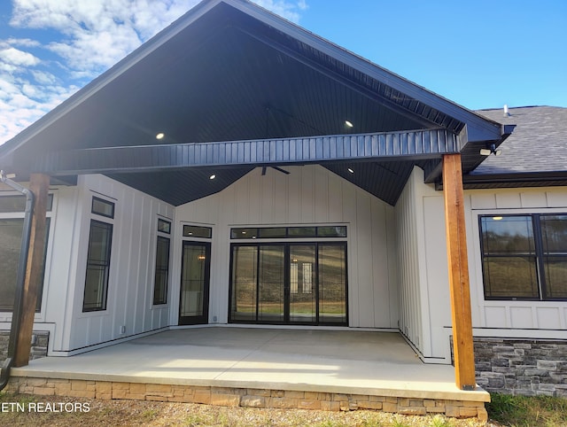 rear view of property with a patio