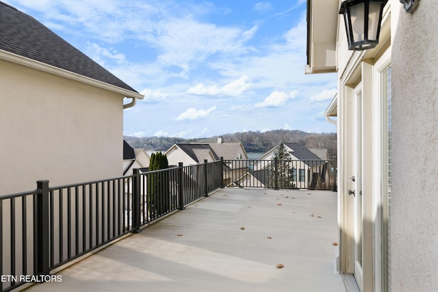 balcony with a residential view