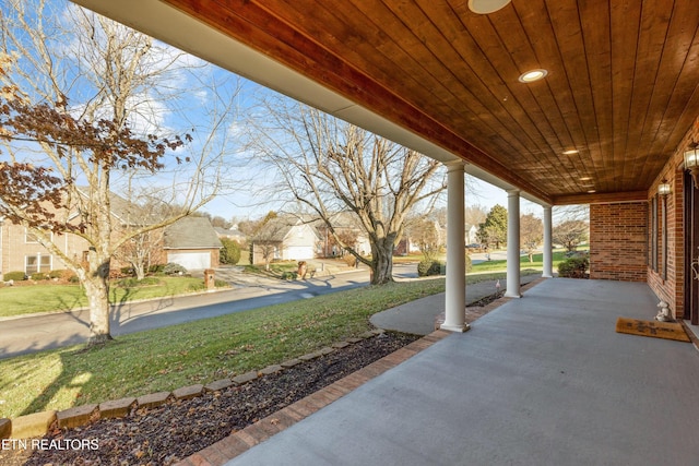 view of patio / terrace featuring covered porch