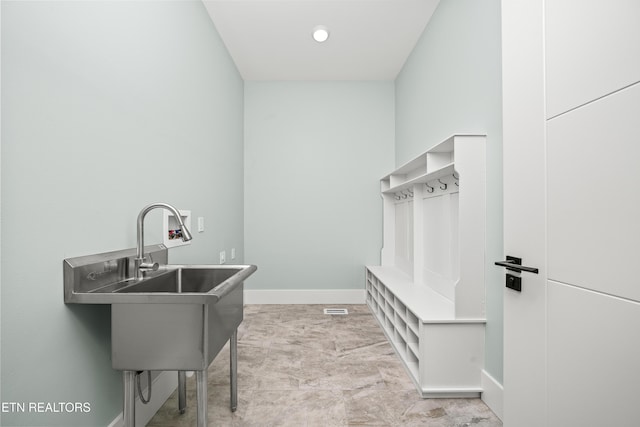 interior space with sink