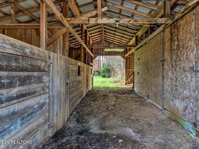 view of horse barn