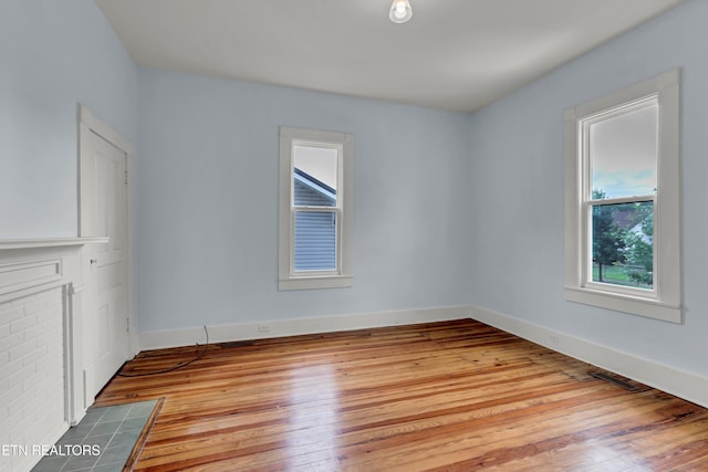 empty room featuring light hardwood / wood-style floors