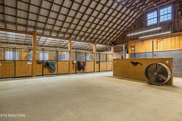 view of horse barn