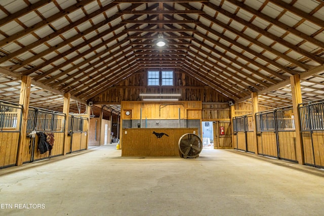 view of horse barn