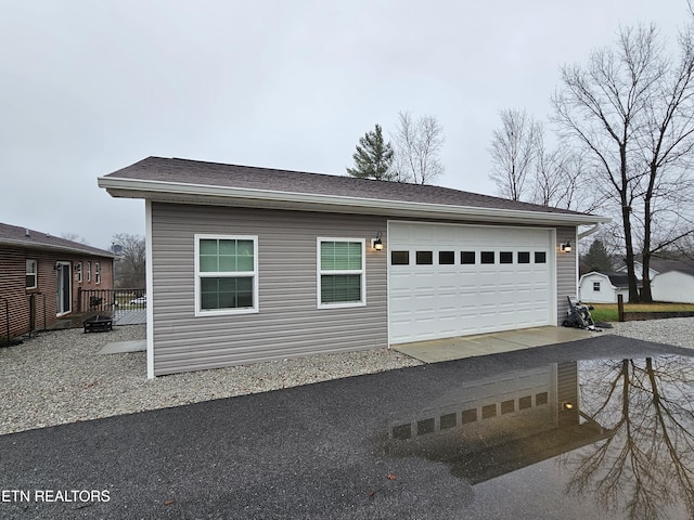 view of home's exterior featuring a garage