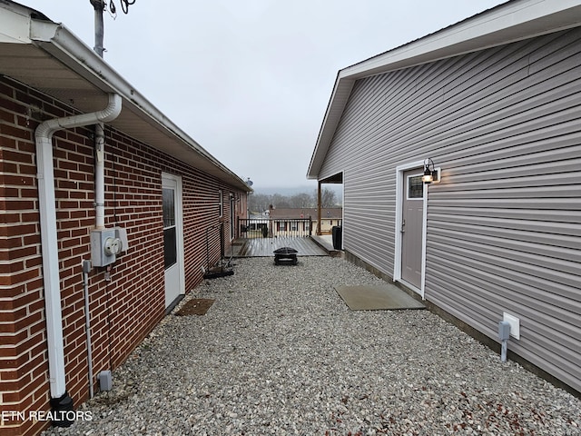 view of home's exterior with a patio