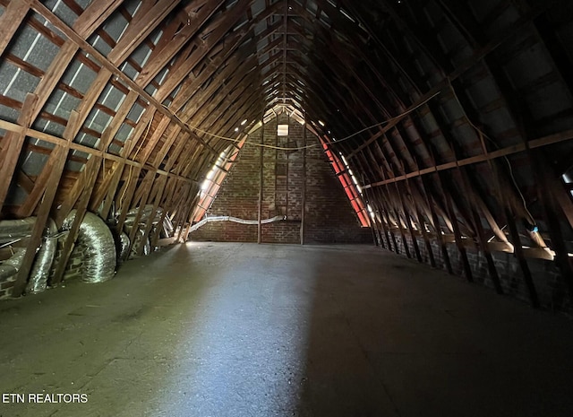 view of attic