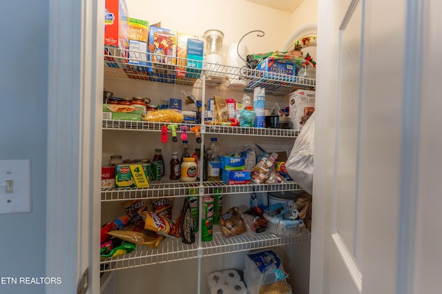 view of pantry