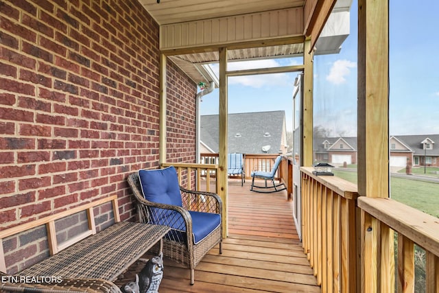 view of sunroom