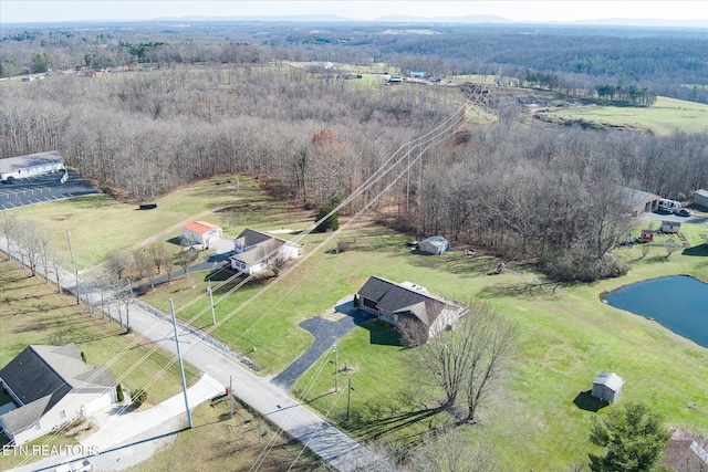 bird's eye view featuring a rural view