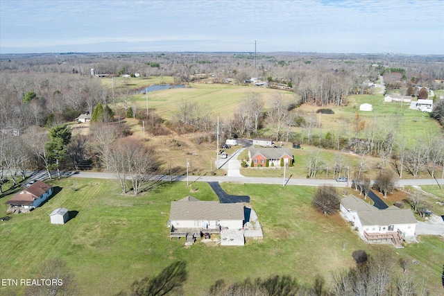 bird's eye view featuring a rural view