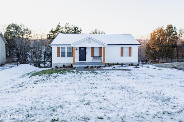 view of front of home with a porch